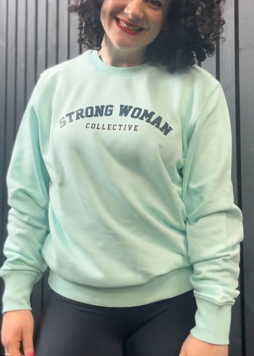 Caribbean blue plain logo light sweatshirt