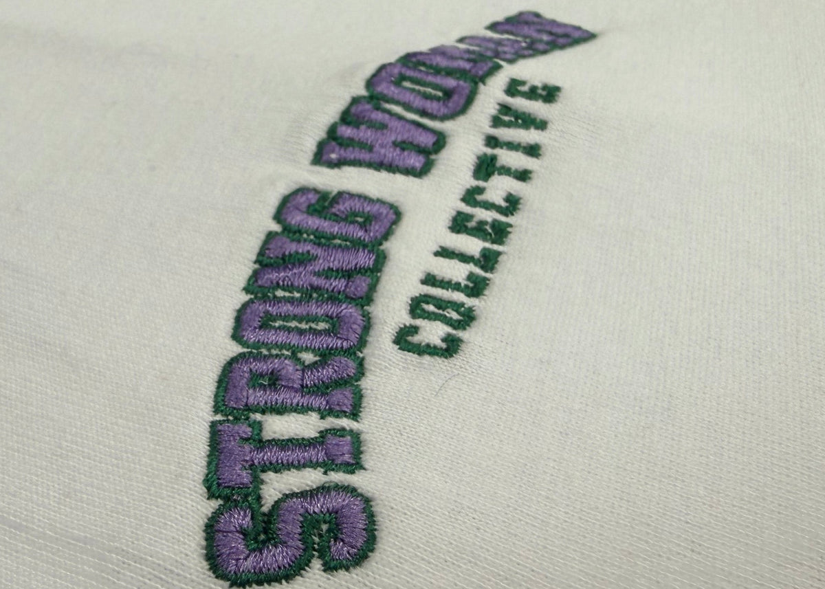 Purple Classic Oversized Tee – Emerald Green Embroidery