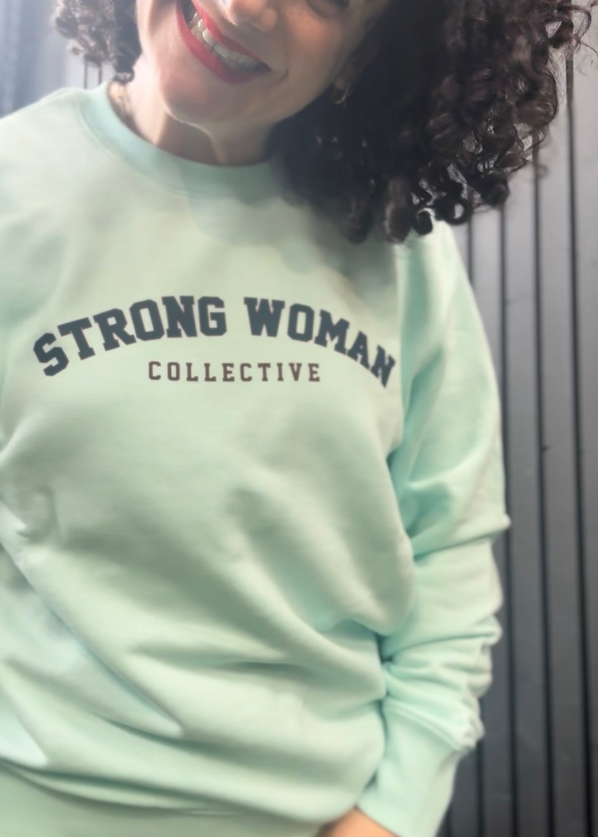 Caribbean blue plain logo light sweatshirt
