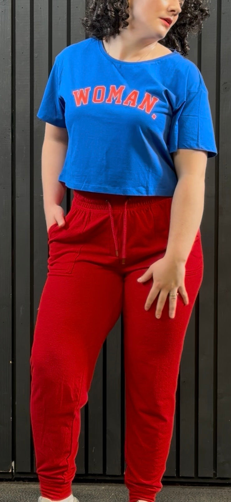 Limited edition WOMAN. Cropped tee