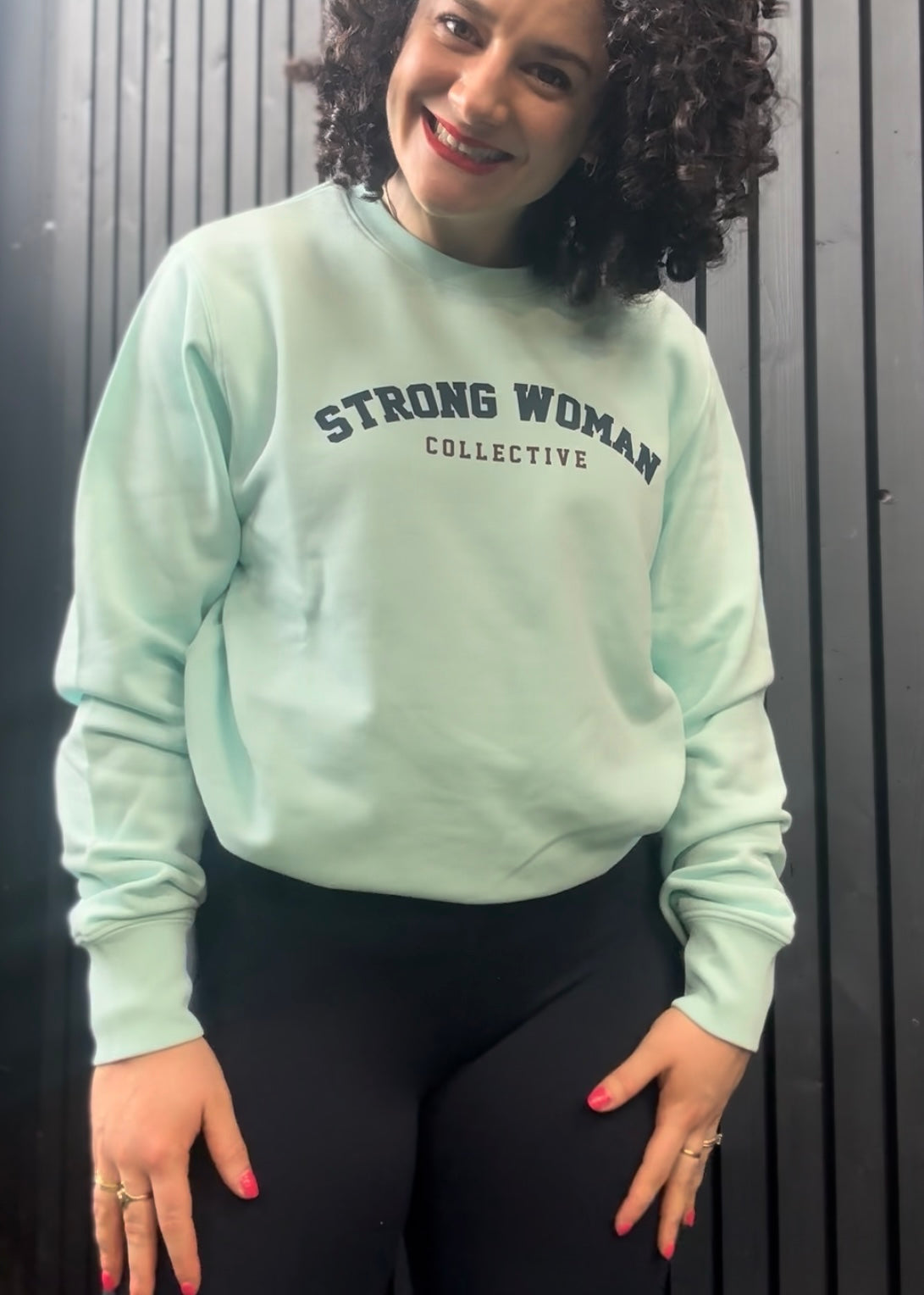 Caribbean blue plain logo light sweatshirt