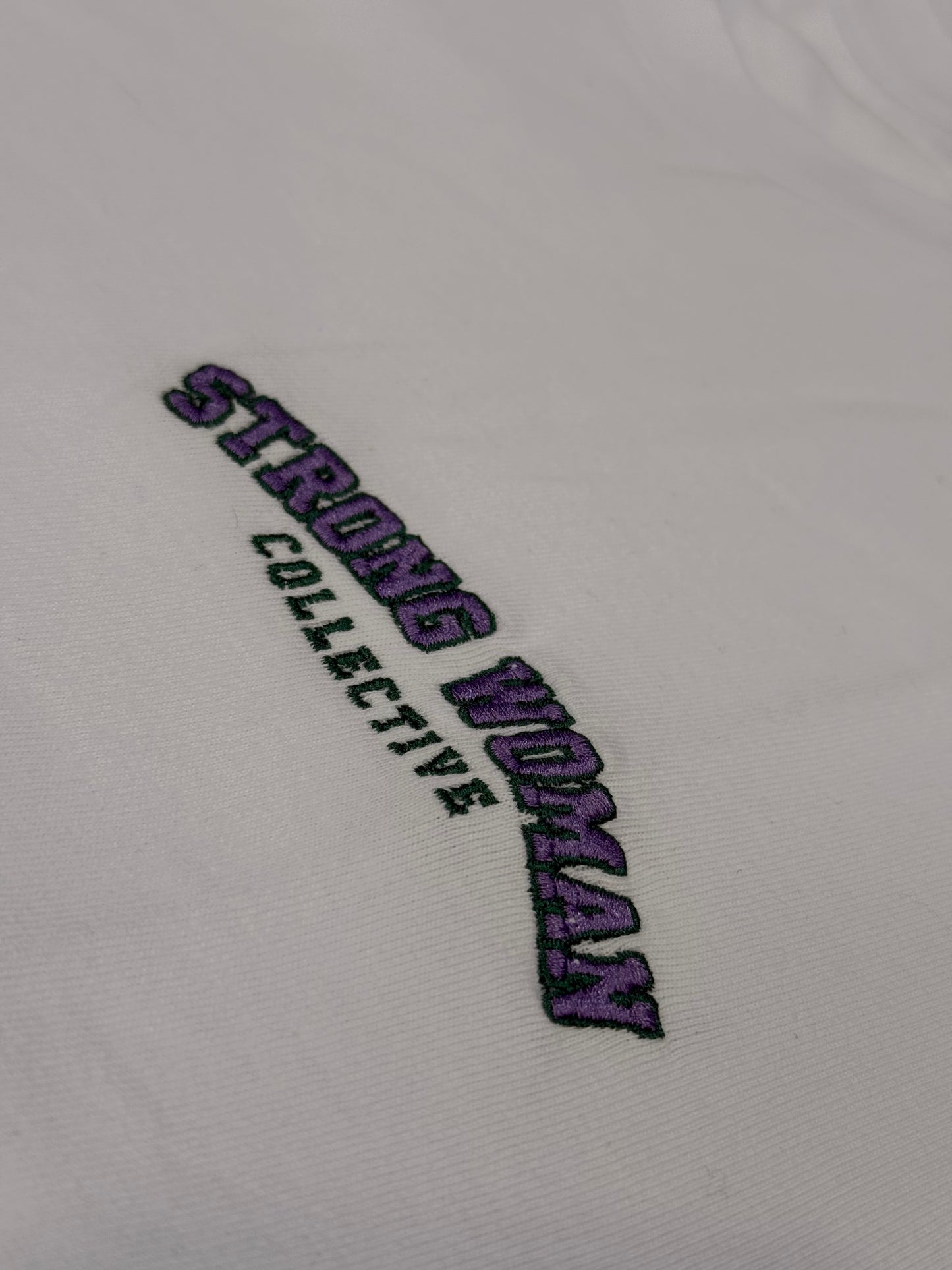 Purple and emerald green embroidery