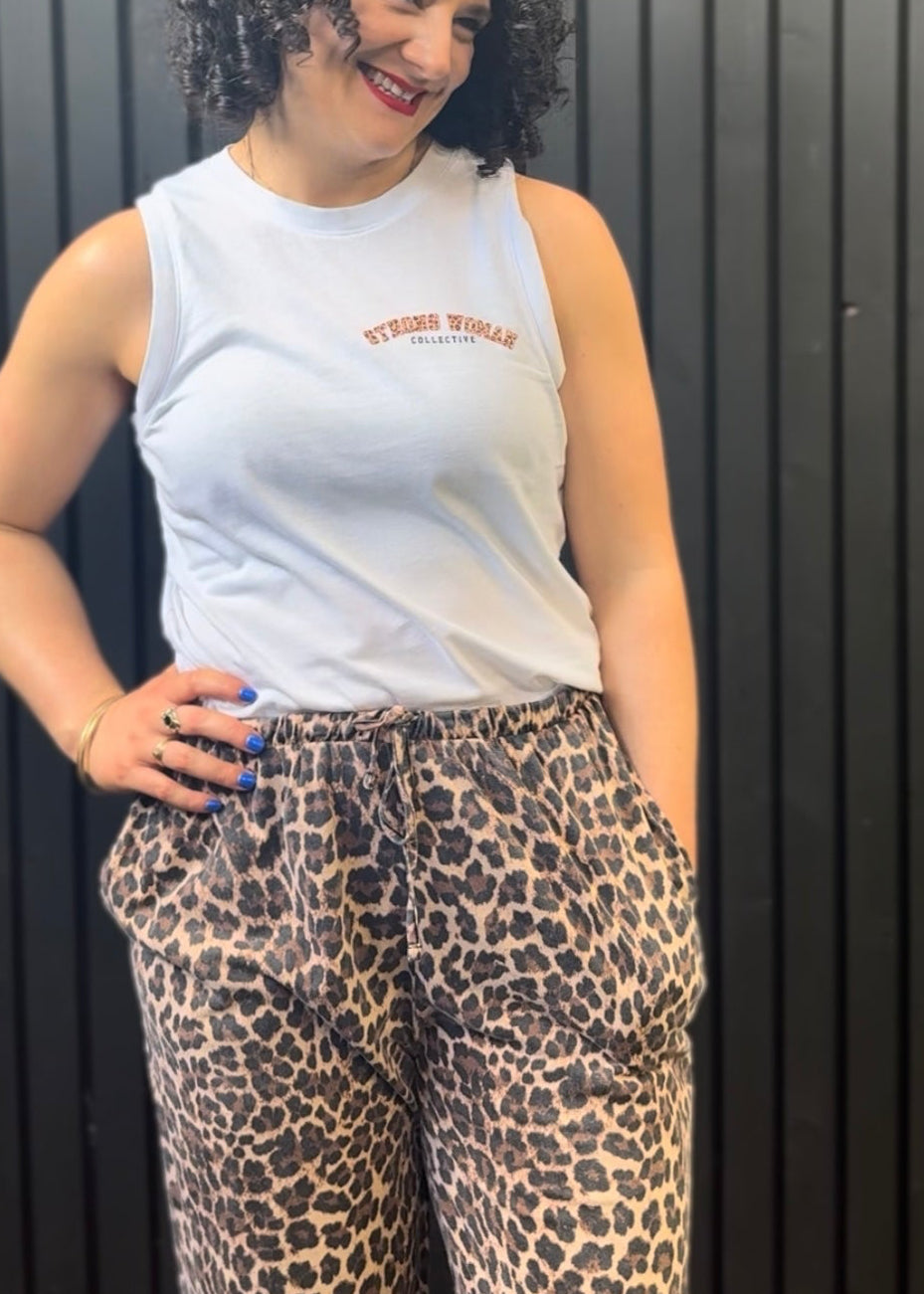 Minimal Leopard Print Vest