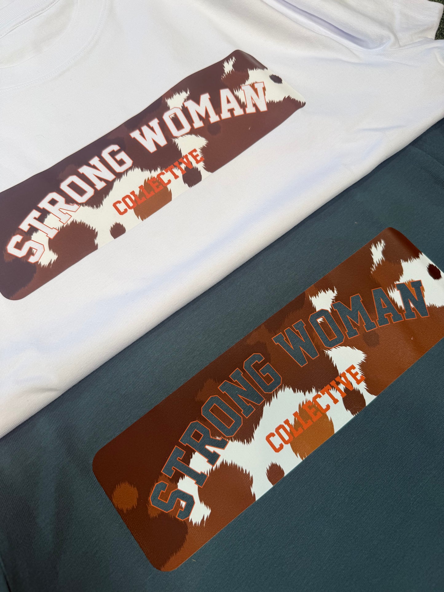 Cow print oversized tee