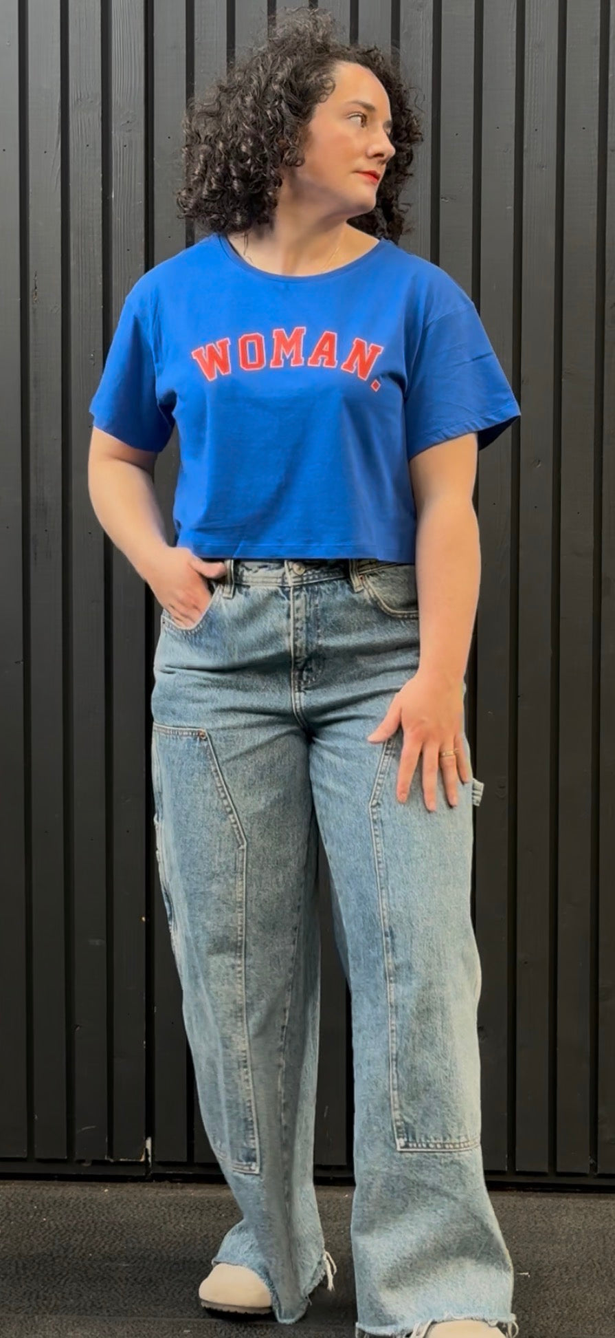 Limited edition WOMAN. Cropped tee
