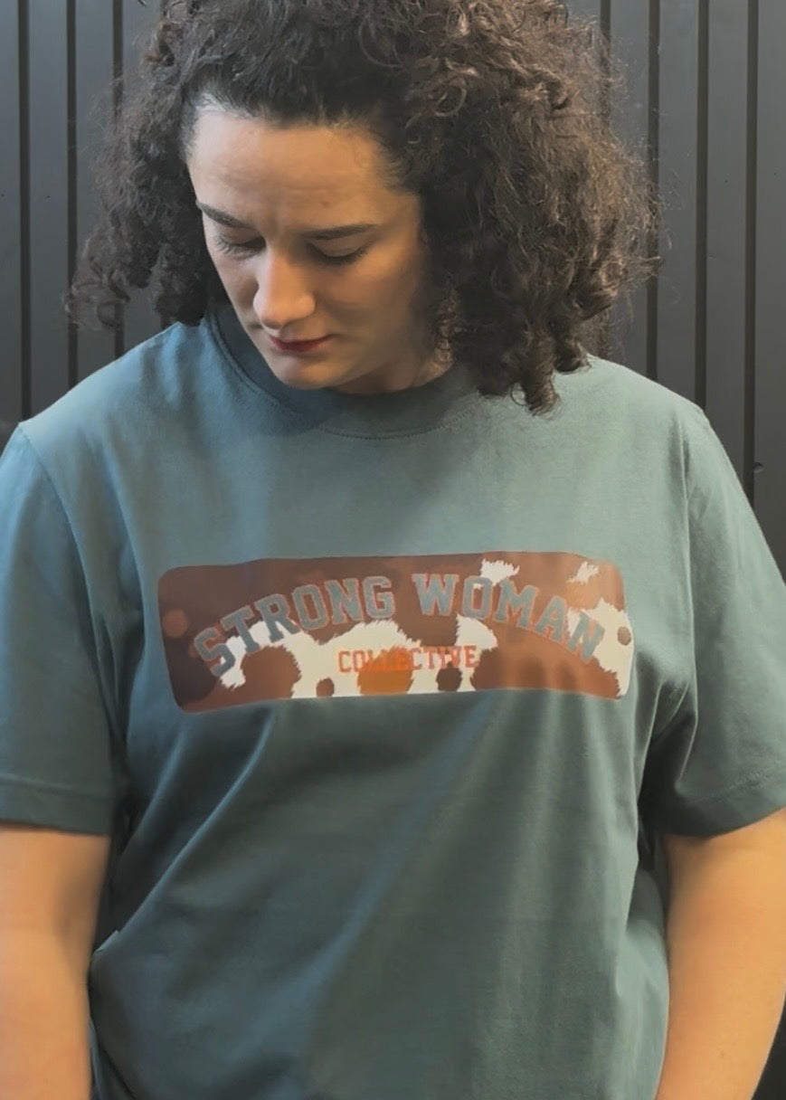 Cow print oversized tee
