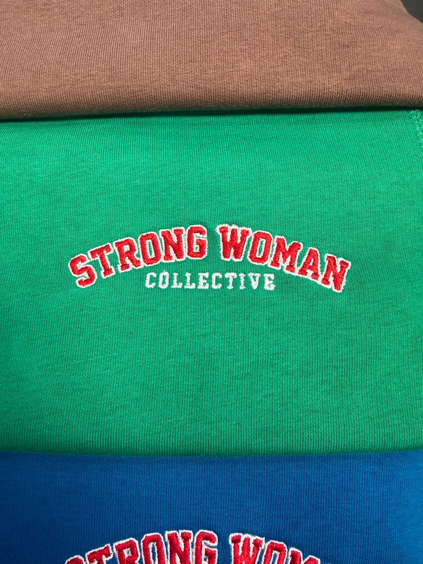 Green Light sweatshirt embroidery