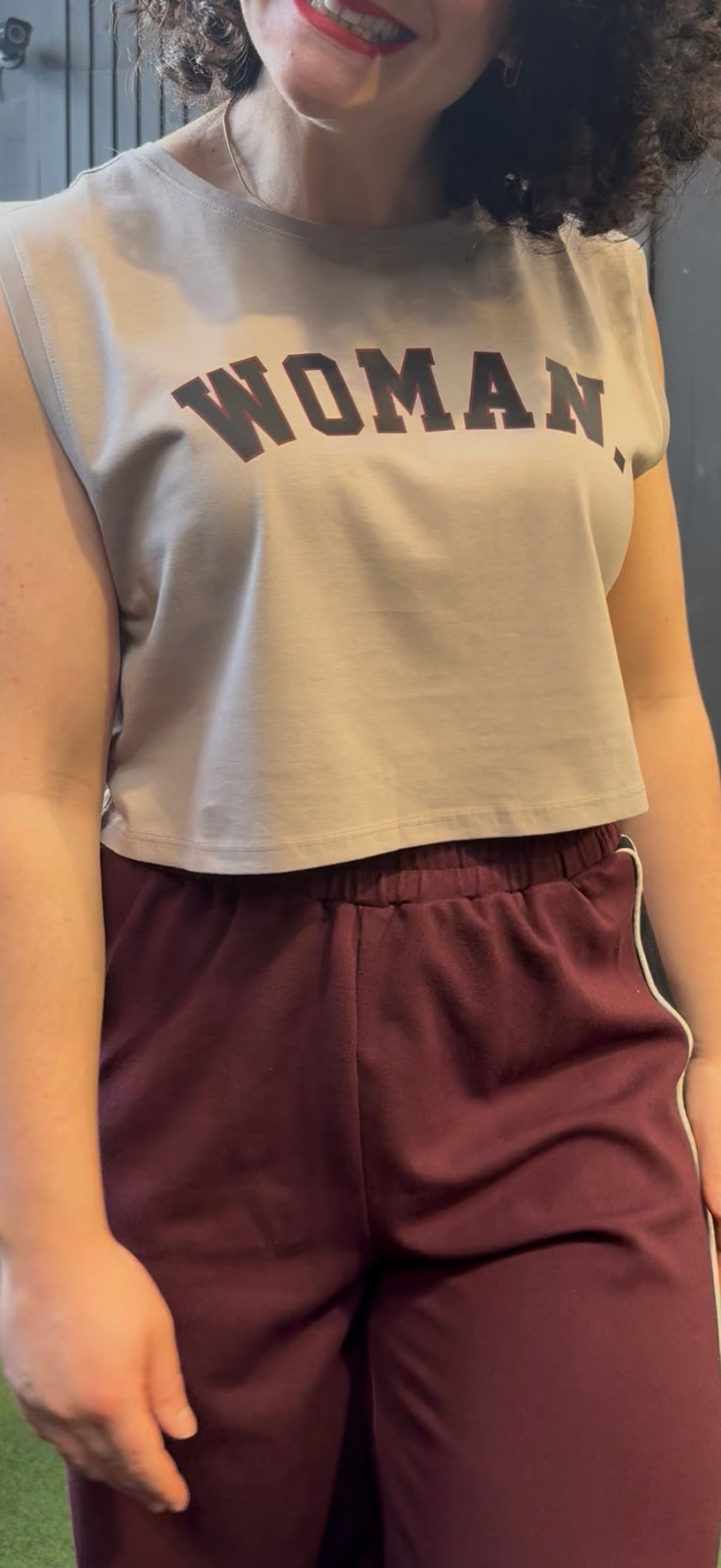 Limited Edition WOMAN. Cropped tank
