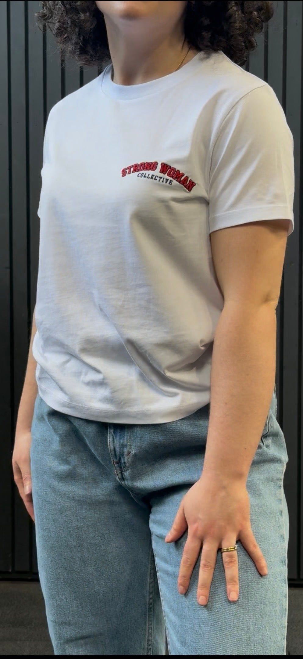 Assorted colours to choose -Women fit embroidery tee