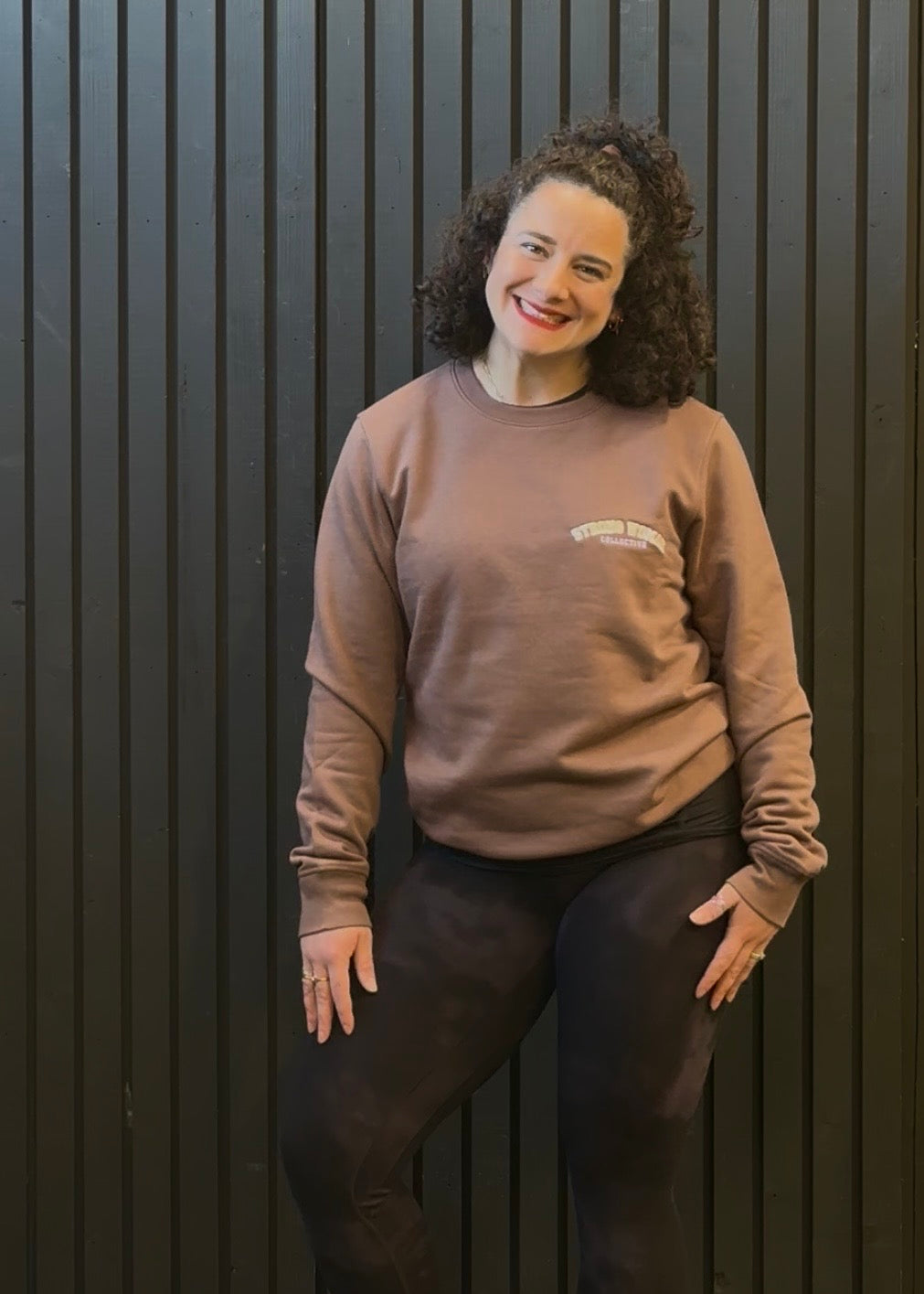 Brown and butter yellow - light sweatshirt