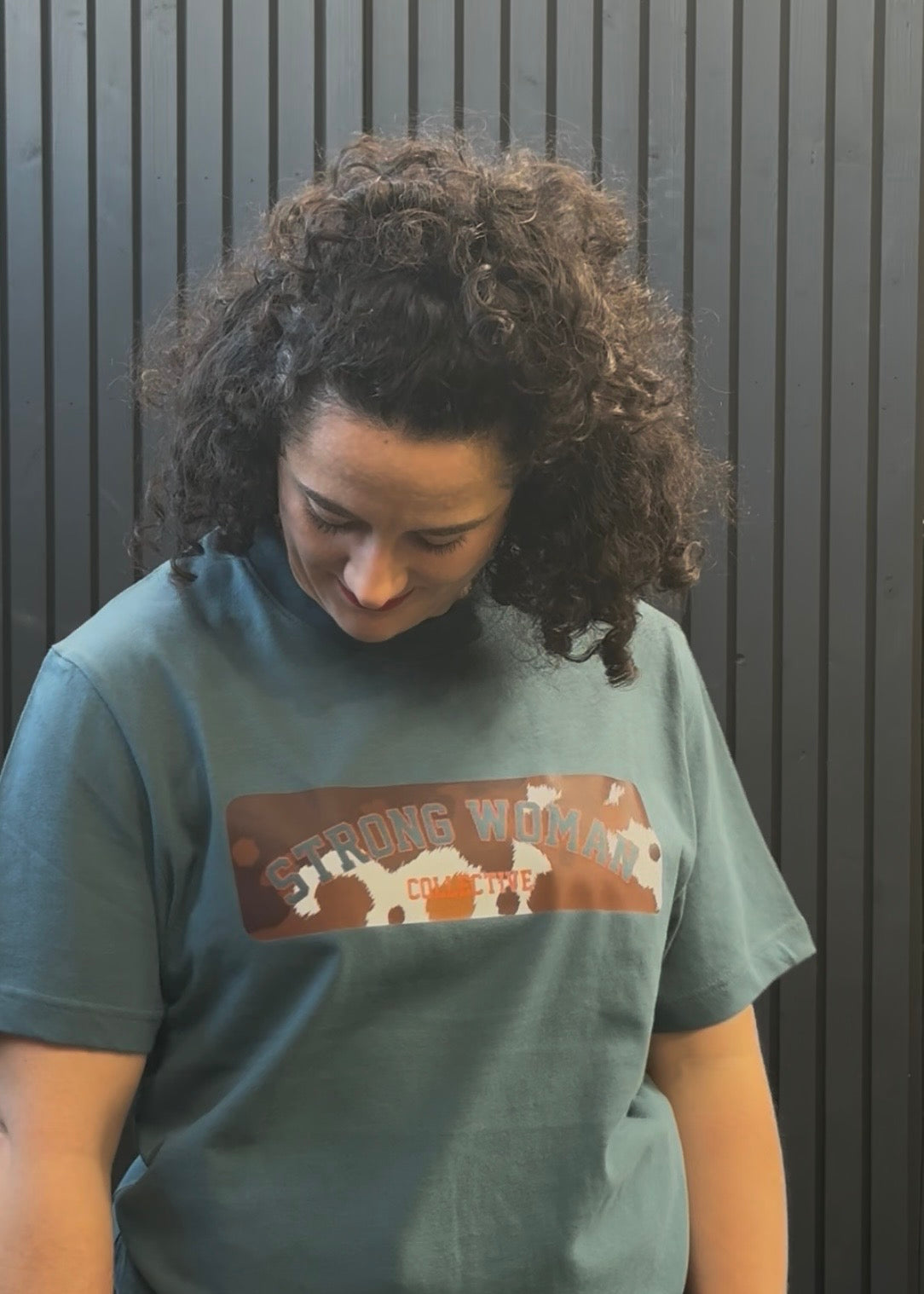 Cow print oversized tee