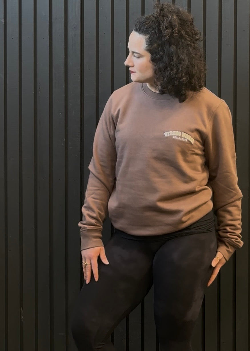 Brown and butter yellow - light sweatshirt